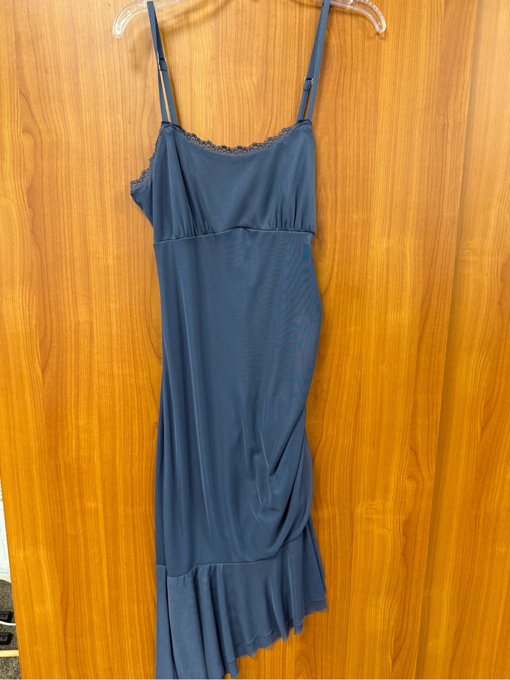 wild fable Navy Lace-Trim Slip Dress